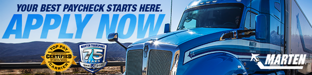 CDL-A Drivers: Guaranteed Weekly Pay, Hiring Bonus, Great Benefits, Choose Your Home Time - Indiana - Marten Transport