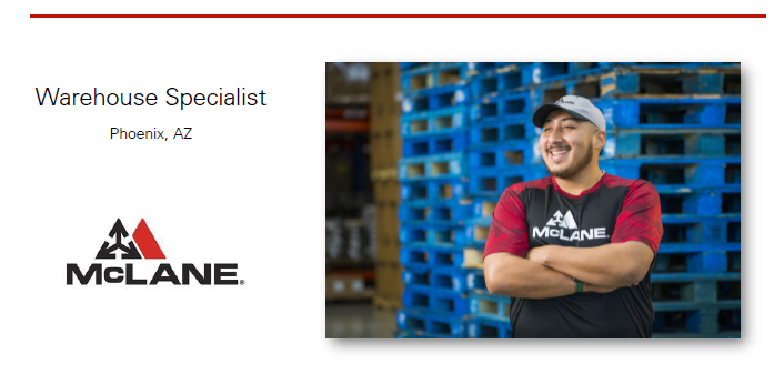 Hourly Warehouse: 1st shift, Full-Time, 4-day Week! - Tolleson, AZ - McLane Inc